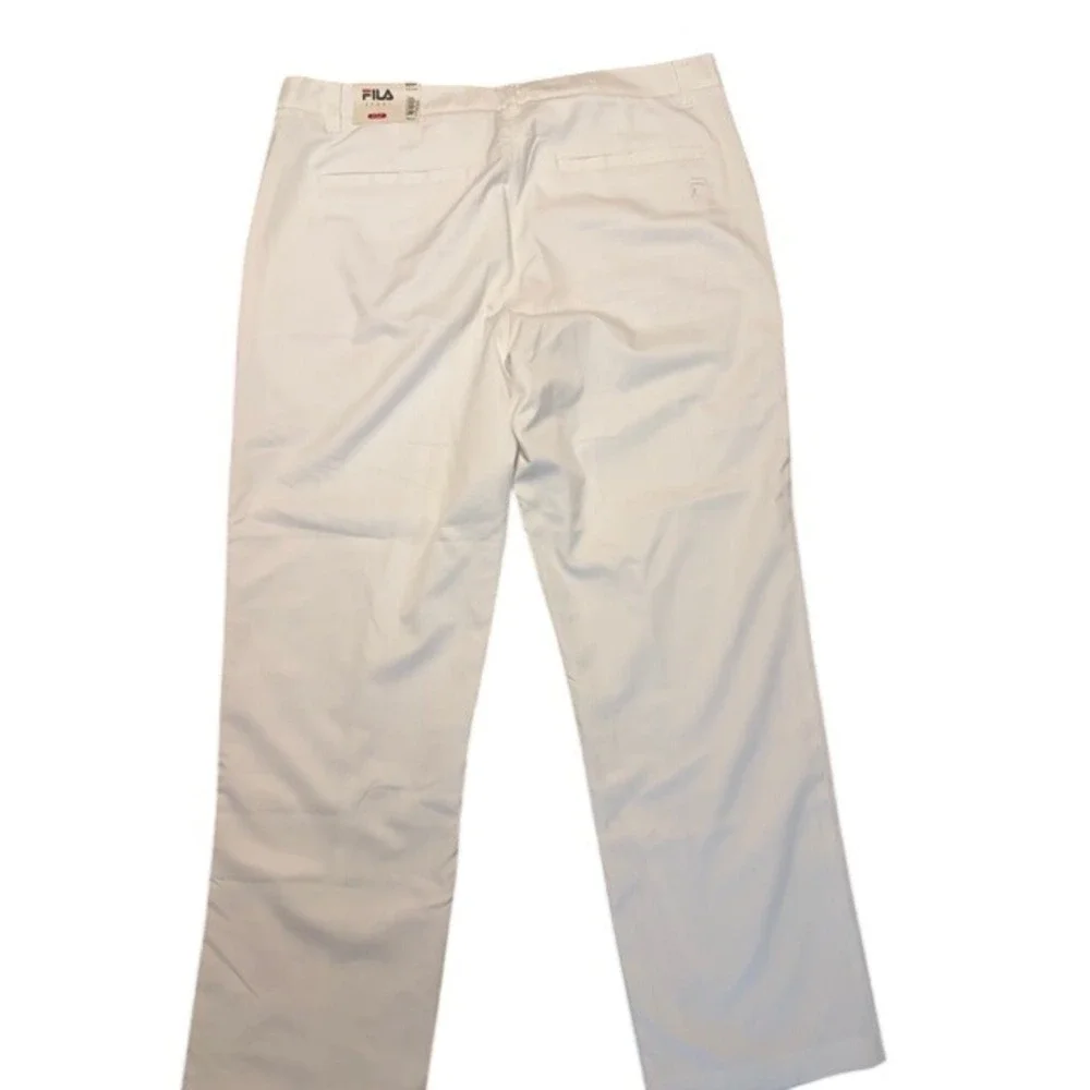 Fila Sport Mens Golf Pants‎ White Straight Leg Performance Trousers 36x30